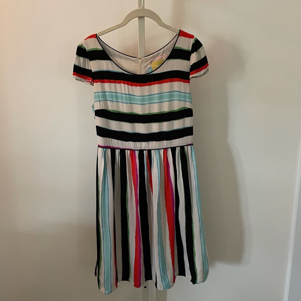 Anthropologie Striped Short Sleeve Dress